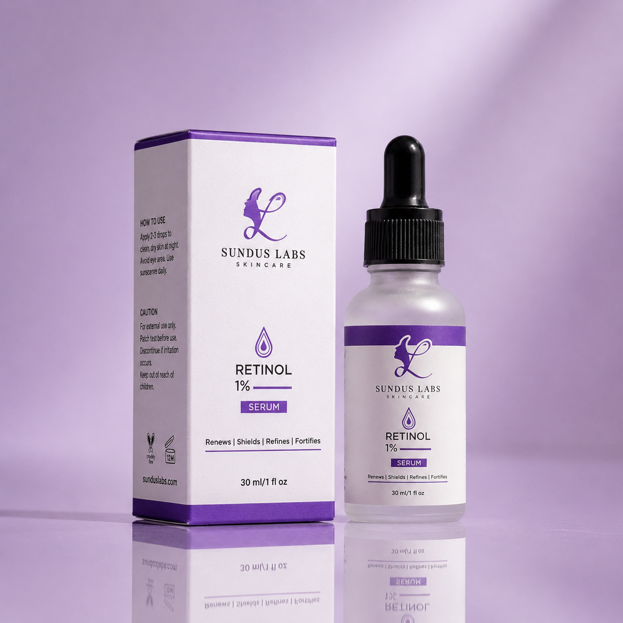 Sundus Labs Retinol 1% Serum | Anti-Aging & Skin Renewal Serum
